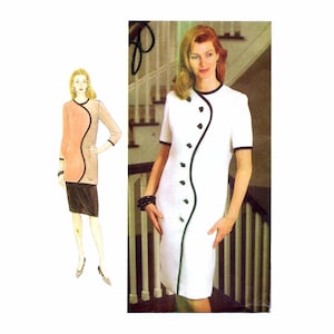 1990s Misses Dress Tunic Skirt Vogue 9219 Sewing Pattern Size 8 - 10 - 12 Bust 31 1/2 - 32 1/2 - 34 UNCUT