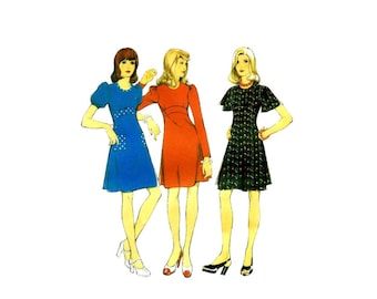 Misses Midriff Dress Style 4740 Vintage Sewing Pattern UNCUT Different Sizes Available