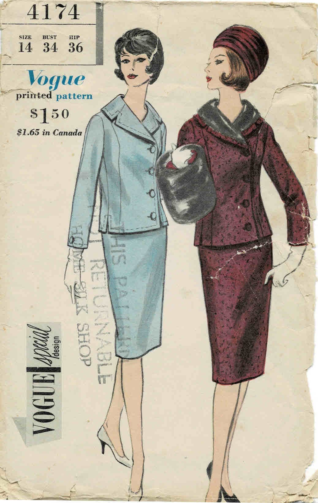 Vintage SoutiencollarCoat 80’s Simplicity 9120 Pattern UNCUT 1980s Vintage BBW Knee Length
