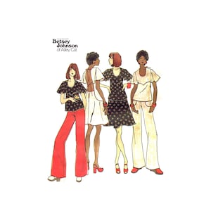 1970s Betsey Johnson Top Skirt and Pants Butterick 3515 and Butterick 3516 Vintage Sewing Pattern UNCUT Different Sizes Available