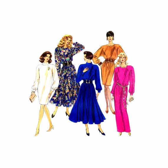 1990s Womens Slim or Flared Dress Simplicity 7999 Vintage Sewing Pattern  Size 6 - 8 - 10 - 12 Bust 30 1/2 - 31 1/2 - 32 1/2 - 34 Uncut - Etsy