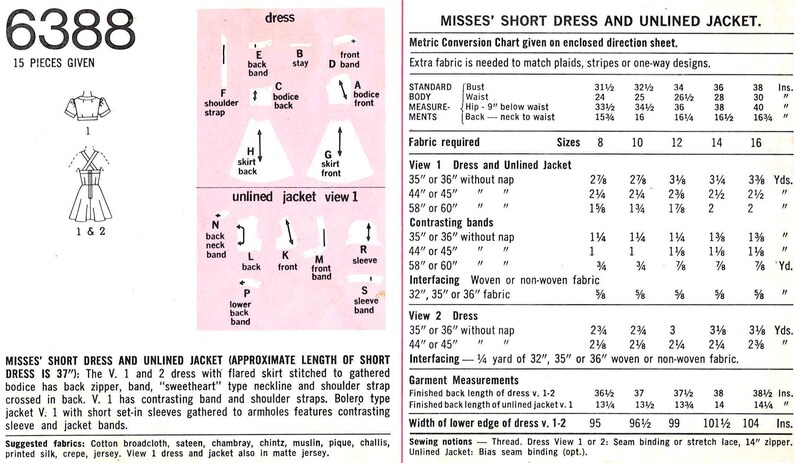 1970s Ruched Sun Dress Sweetheart Neckline Sundress Bolero Jacket Simplicity 6388 Vintage Sewing Pattern Size 10 Bust 32 1/2 image 3