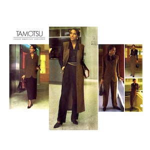 Tamotsu Jacket Top Jumper Skirt Pants Vogue 1200 Vintage Sewing Pattern Size 6 - 8 - 10 Bust 30 1/2 - 31 1/2 - 32 1/2 UNCUT
