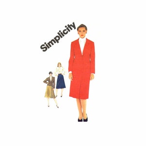 1980s Misses Slim Skirt Blouse Jacket Suit Simplicity 6187 Vintage Sewing Pattern Size 14 Bust 36 UNCUT