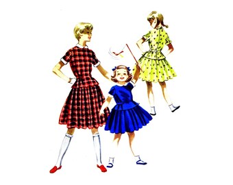 Vestido feminino dos anos 1950, blusa, saia McCalls 3344, padrão de costura vintage, tamanho 12, peito 30, sem cortes