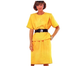 Misses Top e Saia McCalls 2381 Padrão de Costura Vintage Tamanho 10 - 12 - 14 Busto: 32 1/2 - 34 - 36 SEM CORTES