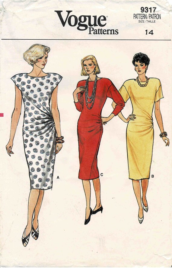 Misses Loose Fitting Top, Straight Skirt and Sash Vogue 9316 Vintage Sewing  Pattern Size 12 - 14 - 16 Bust 34 - 36 - 38 UNCUT - Etsy