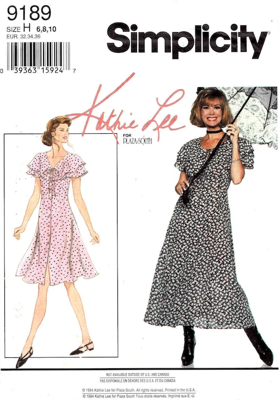 Misses / Miss Petite Fit and Flare Dress Kathie Lee Simplicity 9189 Vintage Sewing Pattern Size 6 - 8 - 10 UNCUT Misses / Miss Petite Fit and Flare Dress Kathie Lee Simplicity 9189 Vintage Sewing Pattern Size 6 - 8 - 10 UNCUT