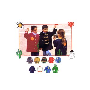 Boys or Girls Winter Jacket with Toggle Closure Simplicity 9303 Vintage Sewing Pattern Size 3 - 4 - 5 - 6 UNCUT