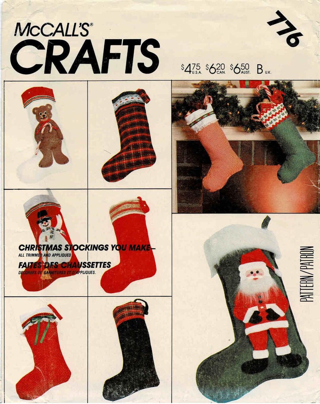 Christmas Stocking Package Mccalls 776 Vintage Sewing Pattern UNCUT - Etsy