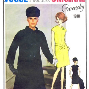 May include: A vintage fashion illustration featuring three women wearing different styles of dresses. The illustration is titled "Vogue Paris Original Givenchy 1918".