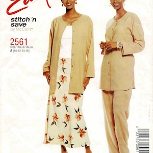 Misses Front Button Shirt Pants Bias Skirt McCalls 2561 Vintage Sewing Pattern Size 10 - 12 - 14 - 16 Bust 32 1/2 - 34 - 36 - 38 UNCUT