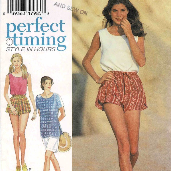 1990s Misses Shorts and Top Style 2636 Vintage Sewing Pattern Size XS - S - M - L  - Xl Uncut