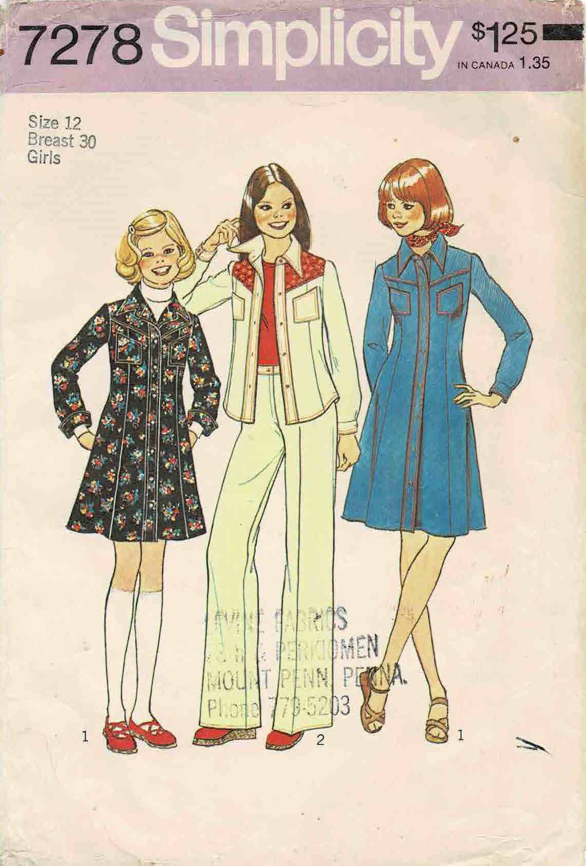 1950s Girls Italian Style Wing Collar Shirt and Tapered Capri