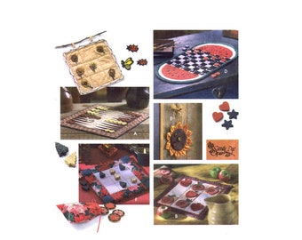 Damas de gamão Tic Tac Toe Tabuleiros de jogo Simplicidade 9517 Padrão de costura vintage SEM CORTES