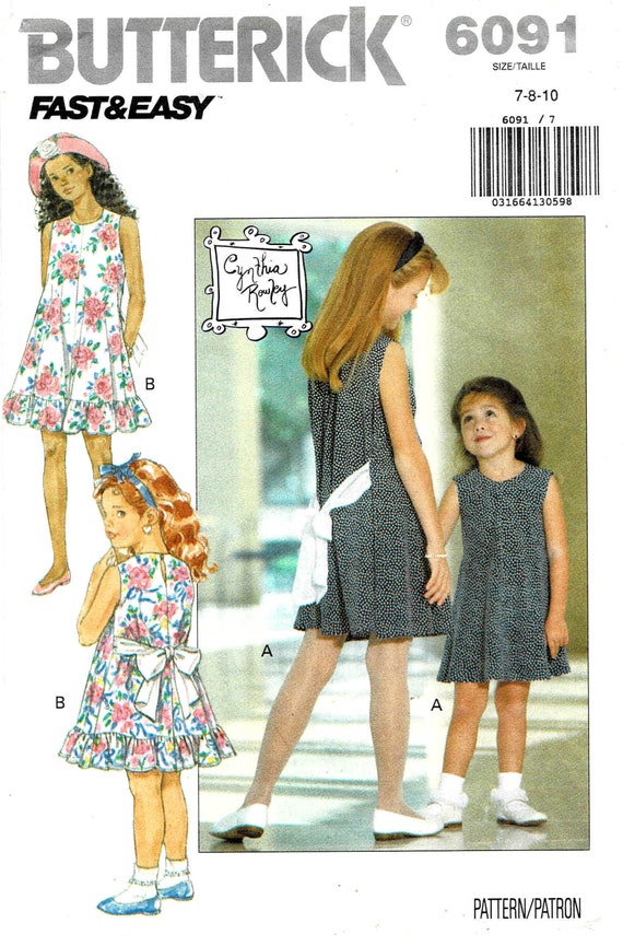 Cynthia Rowley Girls Loose Fitting Flared Pullover Dress Etsy