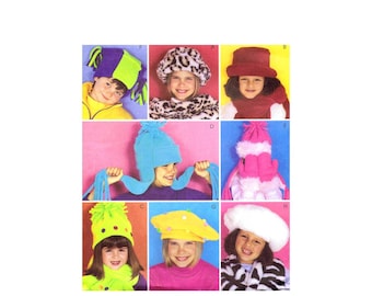 Sombreros para niños Mittens bufanda Accesorios de moda McCalls 3404 Patrón de costura UNCUT