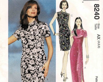 Misses Semi Fitted Dress McCalls 8240 Vintage Sewing Pattern 4 - 6 - 8 UNCUT