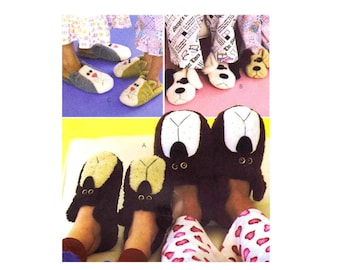 Urso Cachorro Gato Adultos e Chinelos Infantis McCalls 3471 Costura Padrão SEM CORTES