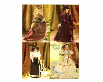 Fashion Doll Historical Gowns Costumes Doll Clothes Vogue 9759 Vintage Sewing Pattern Fits 11 1/2 inch Dolls UNCUT