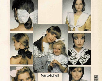 1980s Misses and Girls Collars and Hair Bows Marti Michell McCall's 3205 Vintage Sewing Pattern UNCUT