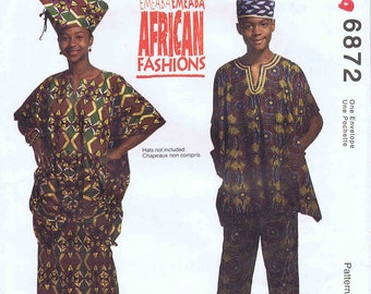 Boys and Girls Tunics Skirt Pants Emeaba Emeaba African Fashions McCall's 6872 Sewing Pattern Size 7 - 8 - 10 - 12 - 14 UNCUT