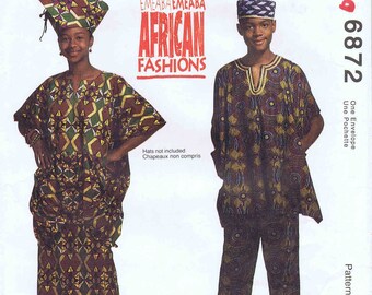 Boys and Girls Tunics Skirt Pants Emeaba Emeaba African Fashions McCall's 6872 Sewing Pattern Size 7 - 8 - 10 - 12 - 14 UNCUT