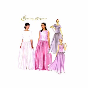Misses Evening Skirt and Top McCalls 2520 Sewing Pattern Size 8 - 10 - 12 Bust 31 1/2 - 32 1/2 - 34 UNCUT