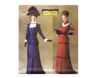 Misses Victorian Jacket and Dress Titanic Costume Butterick 4212 Sewing Pattern UNCUT