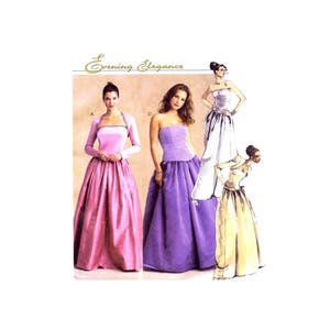 Misses Shrug Tops Skirt Evening Elegance McCalls 2624 Sewing Pattern Size 4 - 6 - 8 Bust 29 1/2 - 30 1/2 - 31 1/2 UNCUT