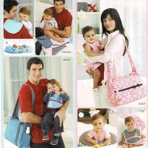 His and Hers Diaper Bags and Accessories Simplicity 2924 Sewing Pattern UNCUT