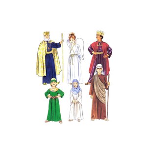 Childs Religious Nativity Costumes Shepherd King Angel McCalls 2340 Sewing Pattern UNCUT