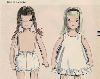 1950's Life Size Doll Pattern Slip Panties Shoes Vogue 2886 Vintage Sewing Pattern UNCUT