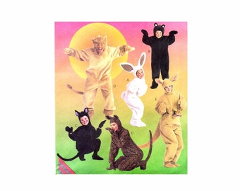 Adult Bunny Bear Cat Lion Kangaroo Animal Halloween Costume McCalls 8953 Sewing Pattern Large Bust / Chest 38 - 40 UNCUT