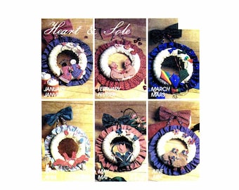 Seasonal Wreaths Christmas Valentine Easter Halloween Thanksgiving McCalls 3881 Vintage Sewing Pattern UNCUT