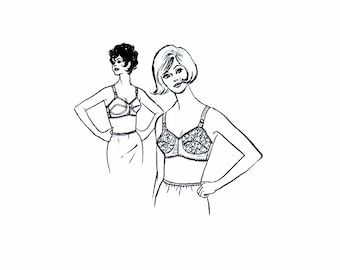 1960s Ladies Bra Vintage Sewing Pattern Sew-Knit-N-Stretch 218 OR 219 UNCUT Different Sizes Available