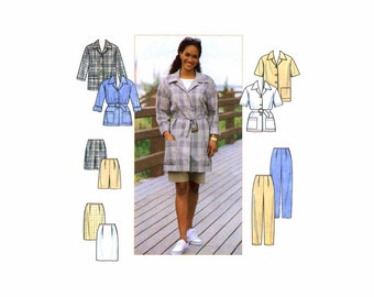 Misses Jacket Skirt Pants Shorts Simplicity 8140 Sewing Pattern Full Figure Size 18 - 20 - 22 Bust 40 - 42 - 44 UNCUT