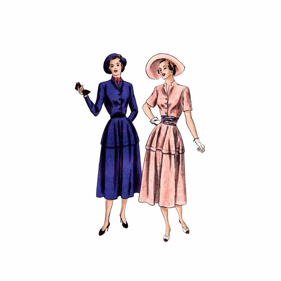 open lace back dress Vintage 1930s to 1940s Dress Set main image 1