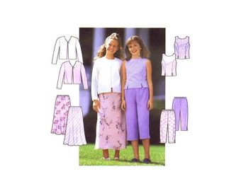 Girls Top Jacket Skirt Pants Simplicity 8550 Sewing Pattern Size 12 - 14 - 16UNCUT