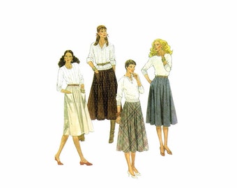 1980s Teen and Misses Skirts McCalls 7841 Vintage Sewing Pattern UNCUT Different Sizes Available