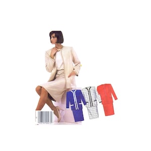 Misses Jacket Skirt Suit McCalls 2410 Vintage Sewing Pattern Size 8 Bust 31 1/2 OR Size 18 Bust 40 UNCUT