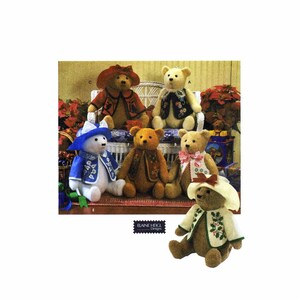 Stuffed Bear & Clothing Simplicity 7895 Crafts Sewing Pattern Jacket Vest Hat Fits 18 inch Bear Elaine Heigl Designs UNCUT