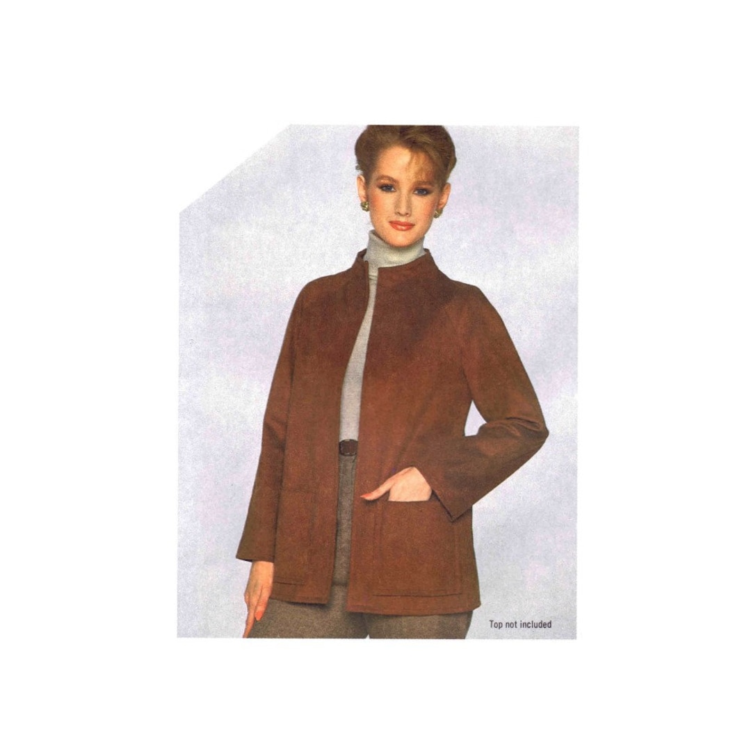 vintage whole pattern jacket セット 1980s Misses Funnel Neck Boxy Jacket Beginners Choice