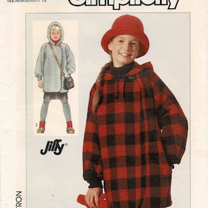 May include: Simplicity sewing pattern number 7868 for a hooded jacket with a red and black plaid pattern. The pattern includes instructions for sewing on an overlock/serger or conventional machine.