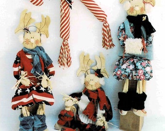 Christmas Rufus & Rufie Reindeer plus Candy Canes - Sand Dude Series Keeping You in Stitches KS141 Vintage Sewing Pattern UNCUT