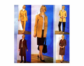 Misses Jaqueta Vestido Cinto Saia Calças Butterick 3650 Padrão de Costura Tamanho 8 - 10 - 12 Busto 31 1/2 - 32 1/2 - 34 SEM CORTES