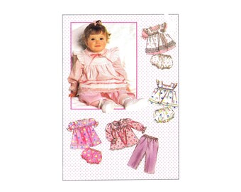 Bebés Top Apron o Sundress pantalones bragas simplicidad 9351 Vintage patrón de costura tamaño 18 meses UNCUT