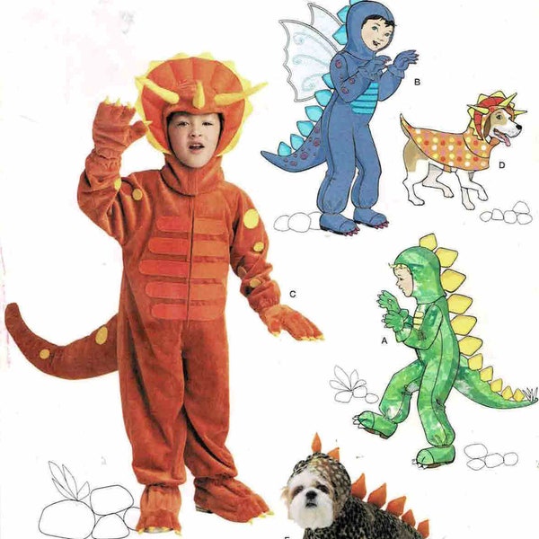 Simplicity 1765 Child's Dinosaur and Dog Costumes Sewing Pattern Size 3 - 4 - 5 - 6 - 7 - 8 UNCUT