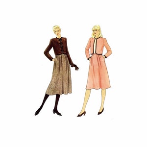 1980s Misses Jacket and Skirt Vogue 7822 Vintage Sewing Pattern Size 10 Bust 32 1/2 UNCUT