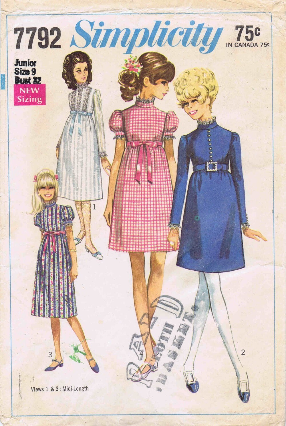 high waist dress pattern Wrap Dress Sewing Pattern